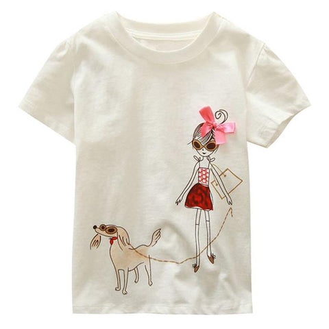 Brand Kids 18M-6Y Baby Boys Girls T-Shirt Summer Short Sleeve Tees Children's Tops Clothing Cotton Cartoon Pattern Tshirt - Fab Getup Shop